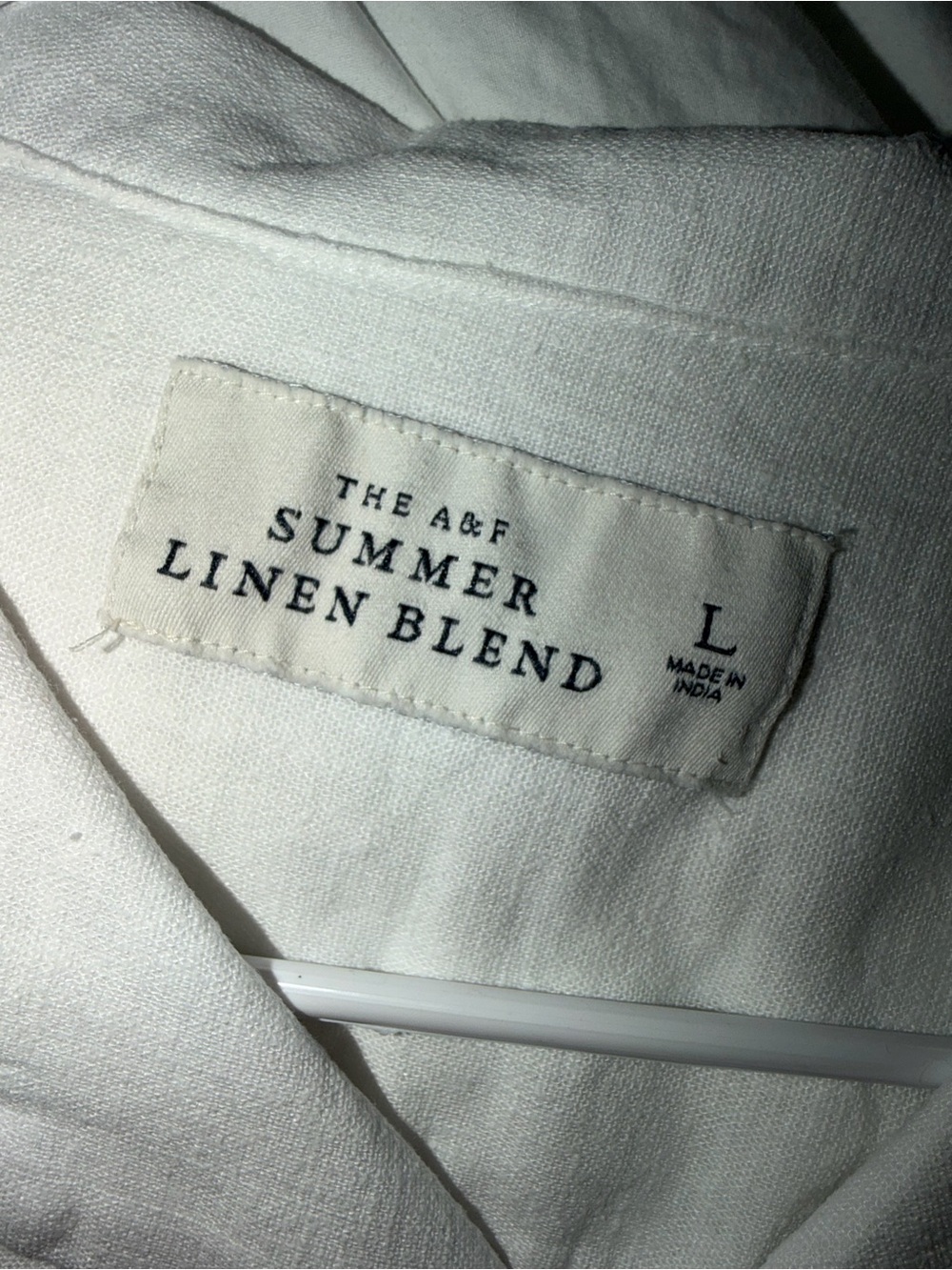 Casual White Linen-Blend Men's Shirt - Picture 2 of 3